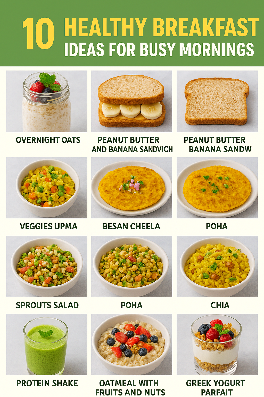 10 Healthy Breakfast Ideas for Busy Mornings